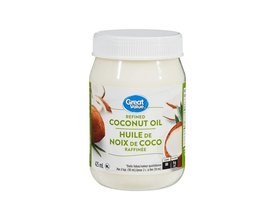 Great Value Refined Coconut Oil - 425 mL