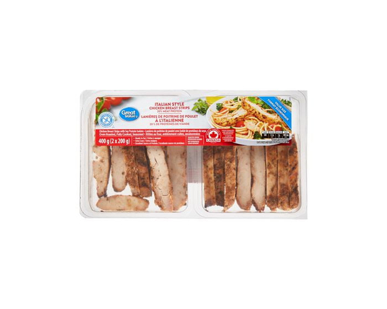 Great Value fully cooked Italian Style Chicken Breast Strips