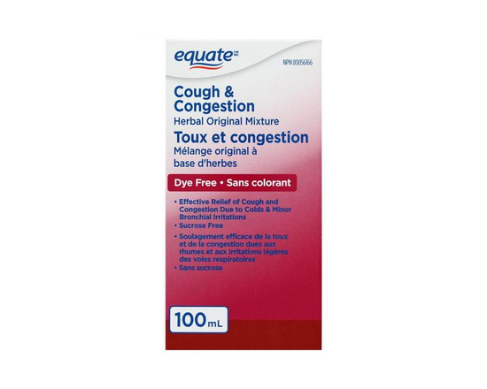 Equate Cough & Congestion Herbal Original Mixture
