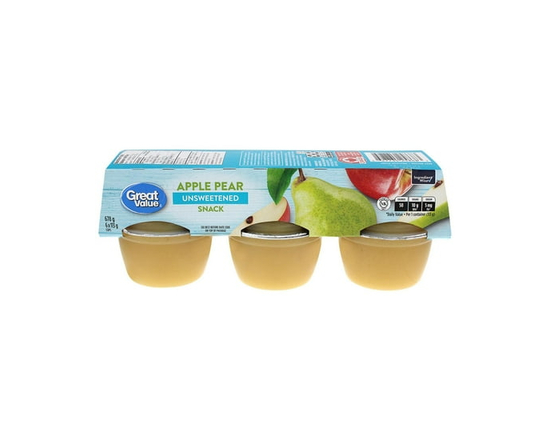Great Value Apple Pear Unsweetened Snack - 113 g