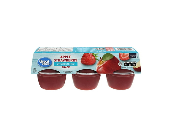 Great Value Collation Non Sucrée aux Pommes et aux Fraises - 113 g