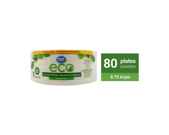 Great Value Luncheon Plates, 80 Plates