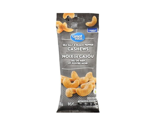 Noix de cajou sel de mer et poivre noir Great Value