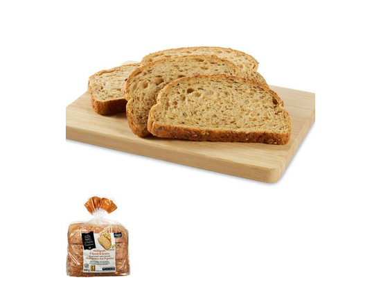 Pain tranché multigrains aux 9 grains Mon marché fraîcheur