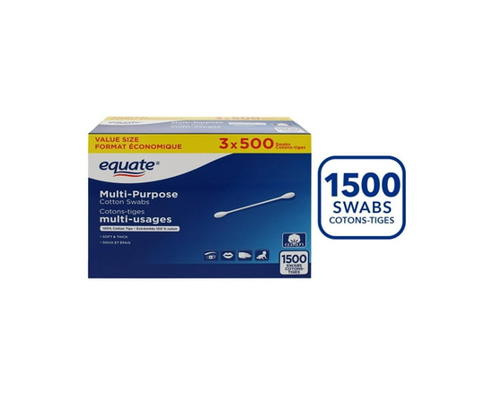 Equate Multi-Purpose Cotton Swabs 1500 Count