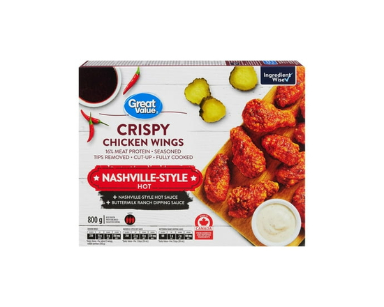 Ailes de poulet croustillantes et piquantes style Nashville Great Value - 800 g