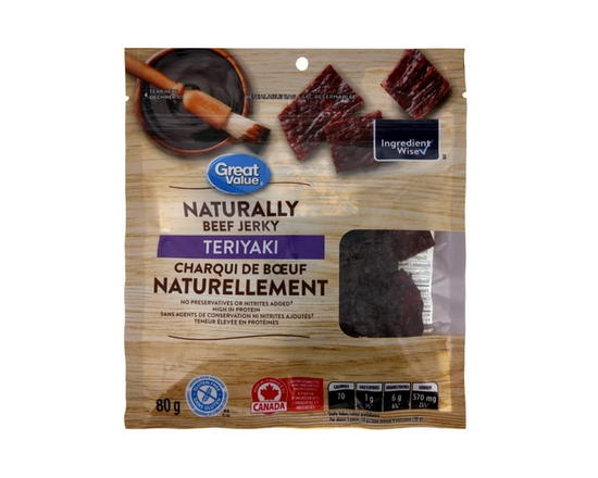 Great Value Naturally Teriyaki Beef Jerky - 80 g