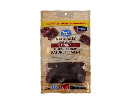 Great Value Naturally Original Beef Jerky - 230 g