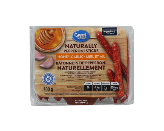Great Value Naturally Honey Garlic Pepperoni Sticks - 300 g