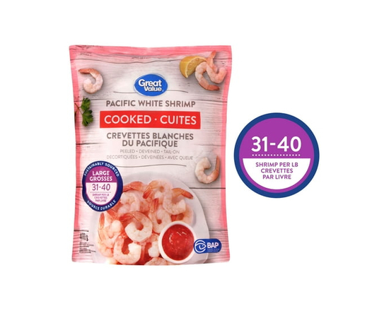 Great Value Crevettes Cuites 31/40 - 31-40