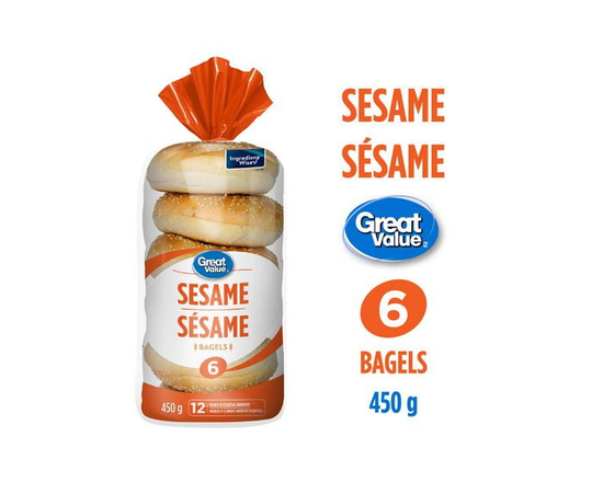 Great Value Sesame Bagels