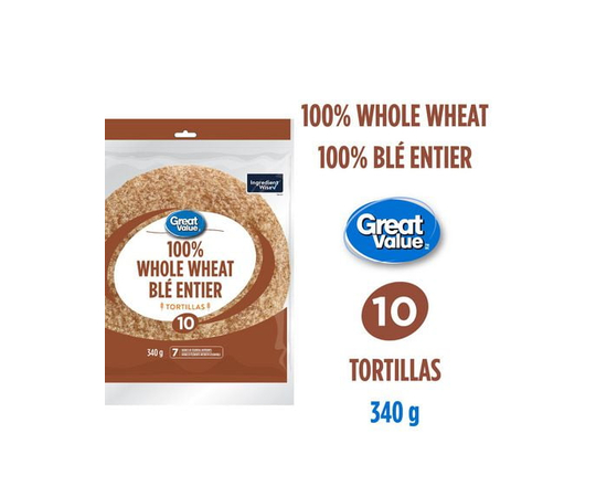 Great Value 7" Whole Wheat Tortillas