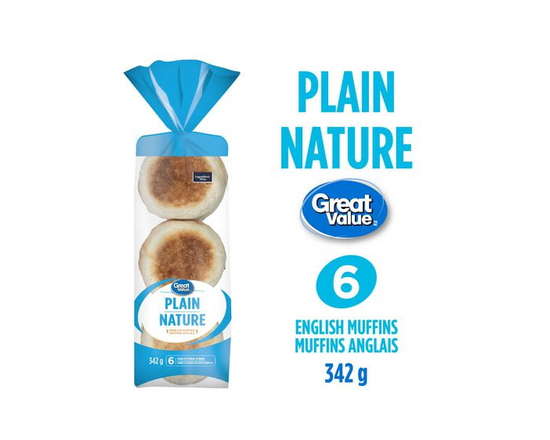 Great Value Plain English Muffins