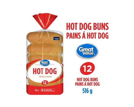 Great Value Hot Dog Buns