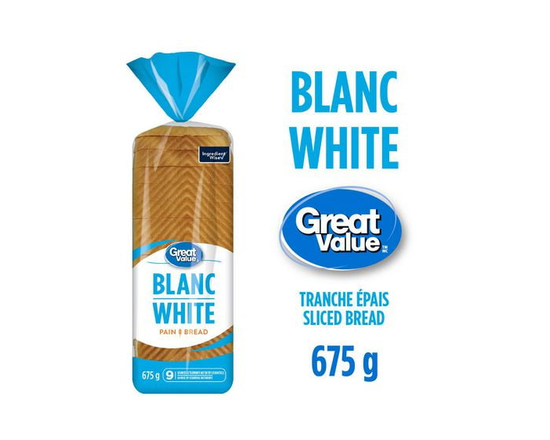 Pain blanc de Great Value