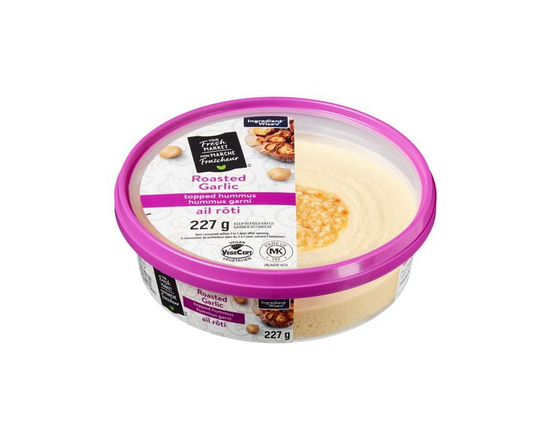 Your Fresh Market Roasted Garlic Topped Hummus