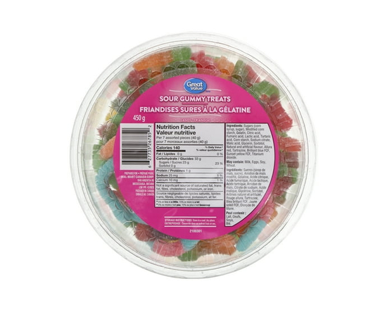 Great Value Sour Gummy Treats - 450 g