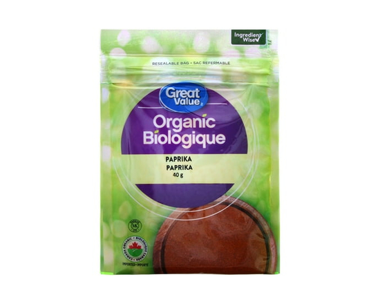 Paprika biologique Great Value - 40 g