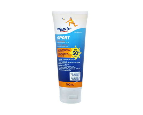 Equate Sport Sunscreen Lotion SPF 50+ - Travel