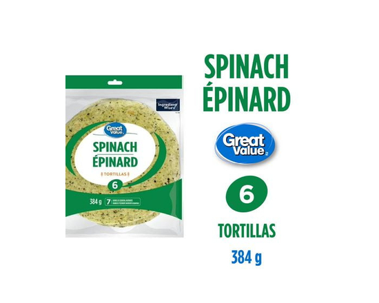 Great Value Large Spinach Tortillas