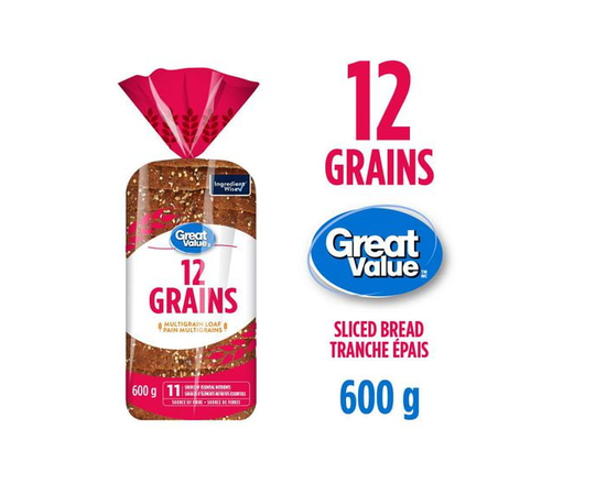 Pain multigrains 12 grains Great Value
