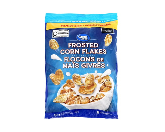 Great Value Frosted Corn Flakes Cereal - 794 g