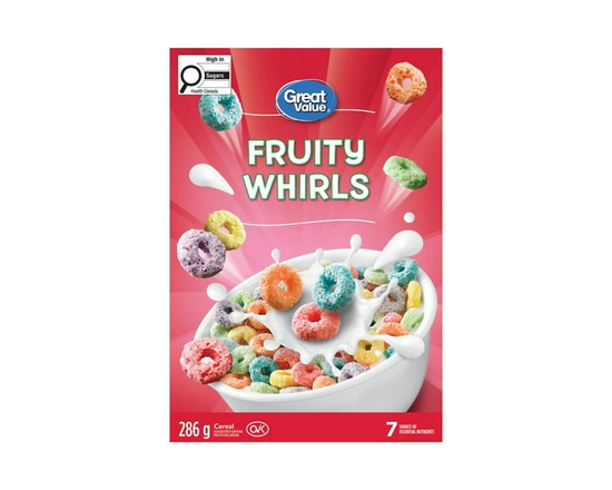 Great Value Fruity Whirls Cereal - 286 g