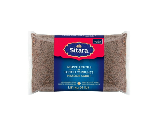 Sitara Brown Lentil - 4LB 1.8 kg - 1.81 kg