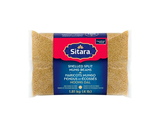 Sitara Shelled Split Mung - 4LB 1.8 kg - 4 lbs