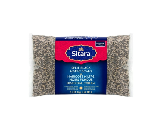 Sitara Split Black Matpe Beans - 4LB 1.8 kg - 4 lbs