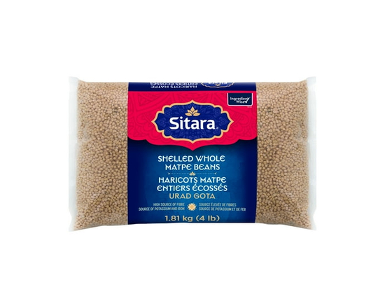 Sitara Shelled Whole Matpe Beans - 4LB 1.8 kg - 1.81 kg