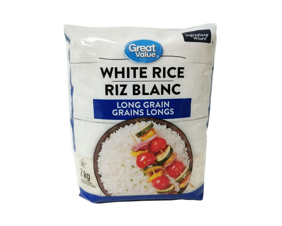 Great Value Long Grain White Rice - 2 kg
