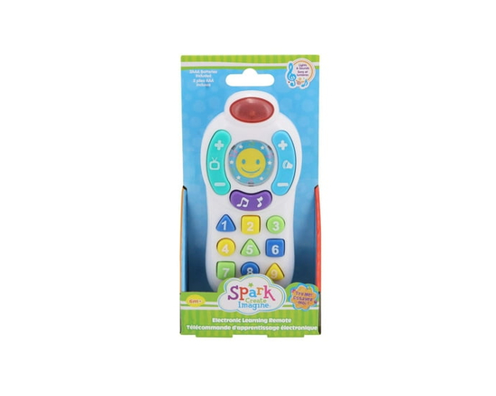 Jouet de télécommande d'apprentissage électronique Spark Create Imagine avec nombres, formes et couleurs qui parlent; piles fournies