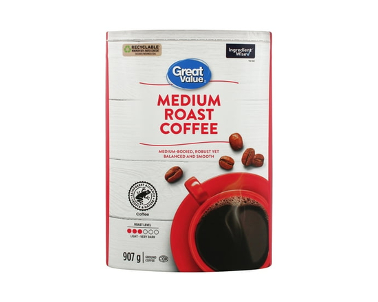 Great Value Medium Roast Ground Coffee - 907 g