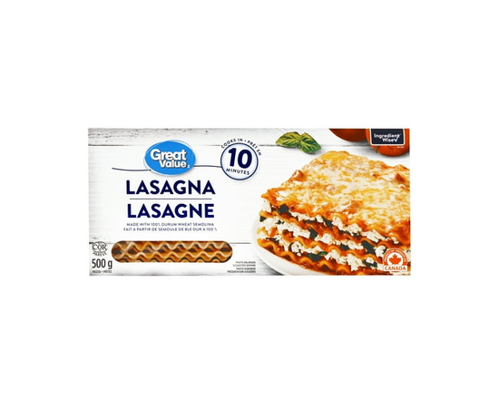 Great Value Lasagna Pasta - 500 g
