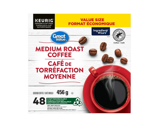 Great Value Medium Roast Coffee - 48CT