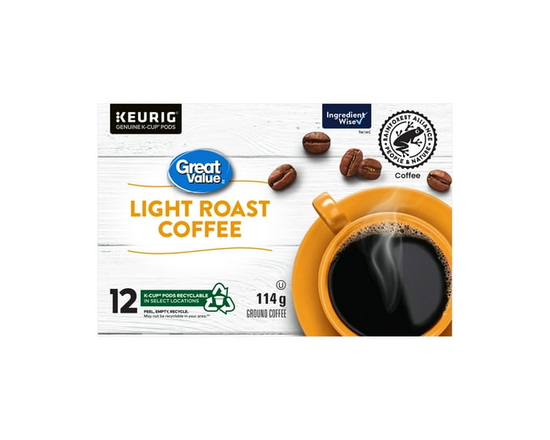 Great Value Light Roast Coffee - 12CT
