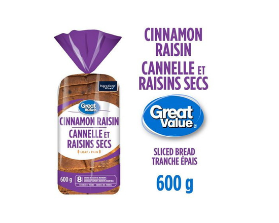 Great Value Cinnamon Raisin Bread