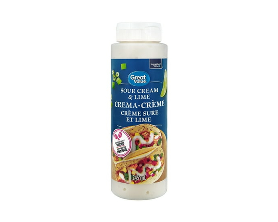 Great Value Sour Cream and Lime Crema - 245 ml