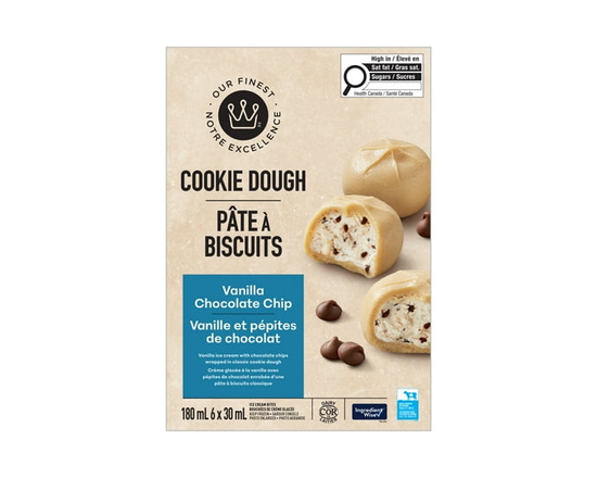 Our Finest Vanilla Chocolate Chip Cookie Dough Ice Cream Bites - 180ml