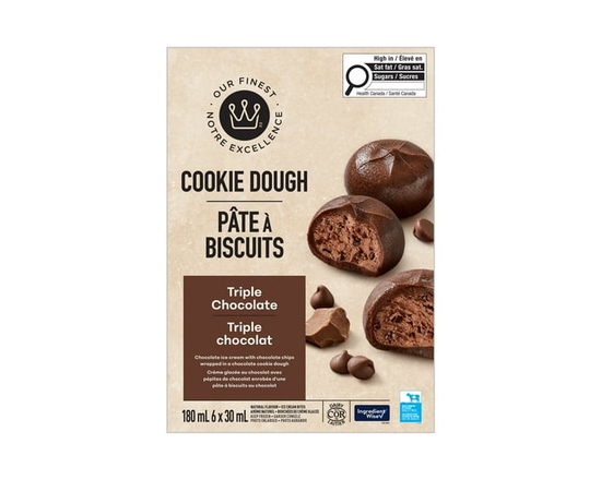 Our Finest Triple Chocolate Cookie Dough Ice Cream Bites - 180ml