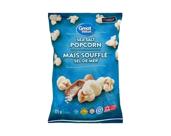 Great Value Sea Salt Popcorn - 175g