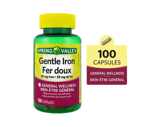 Spring Valley Gentle Iron, 28mg