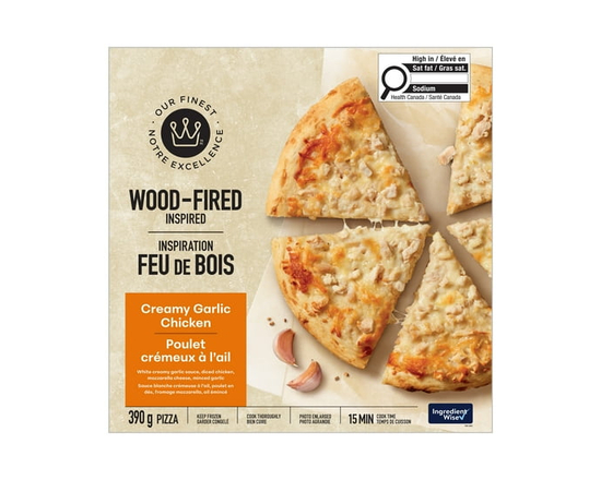 Pizza Inspiration feu de bois au poulet crémeux à l’ail Notre Excellence - gram