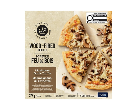 Pizza Inspiration feu de bois aux champignons, à l’ail et aux truffes Notre Excellence - gram