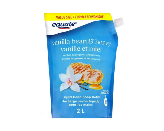 Equate Savon Liquide pour les Mains Gousse de Vanille et Champs de Miel - 1,65 L