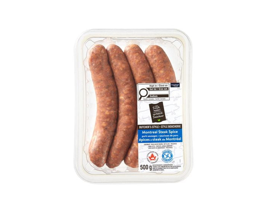 Your Fresh Market Butcher’s Style Montreal Steak Spice Pork Sausages