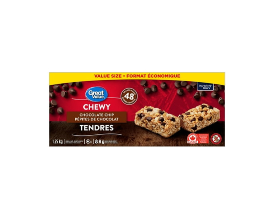 Great Value Chewy Chocolate Chip Granola Bars - 48 count