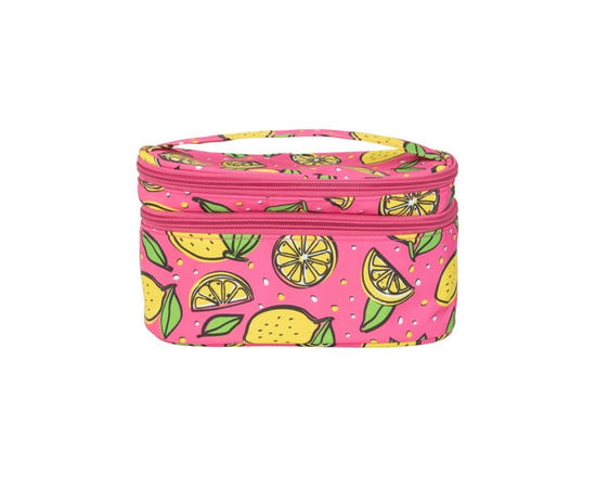 Eqb - Cosmetic Bag - 2 Comp Train Case Lemon