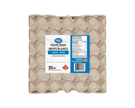 Great Value Large White 30 Eggs - Large 30